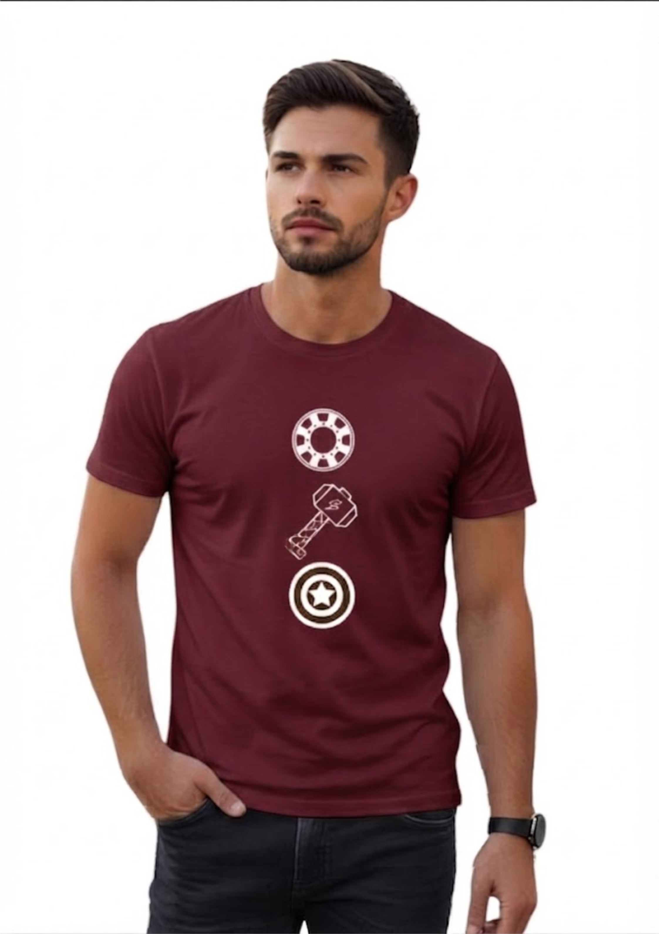 Marvel Icons Graphic Printed Regular Fit T-Shirt | 100% Cotton | 180 GSM