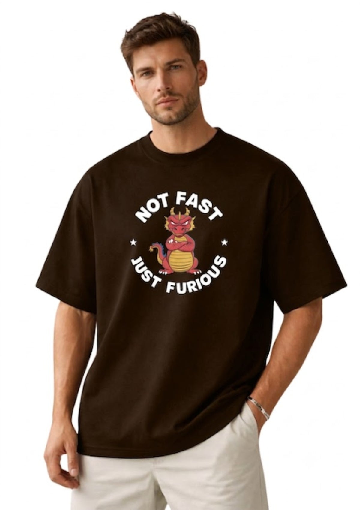 Cute Furious Dragon Oversized T-shirt | Mars Mash