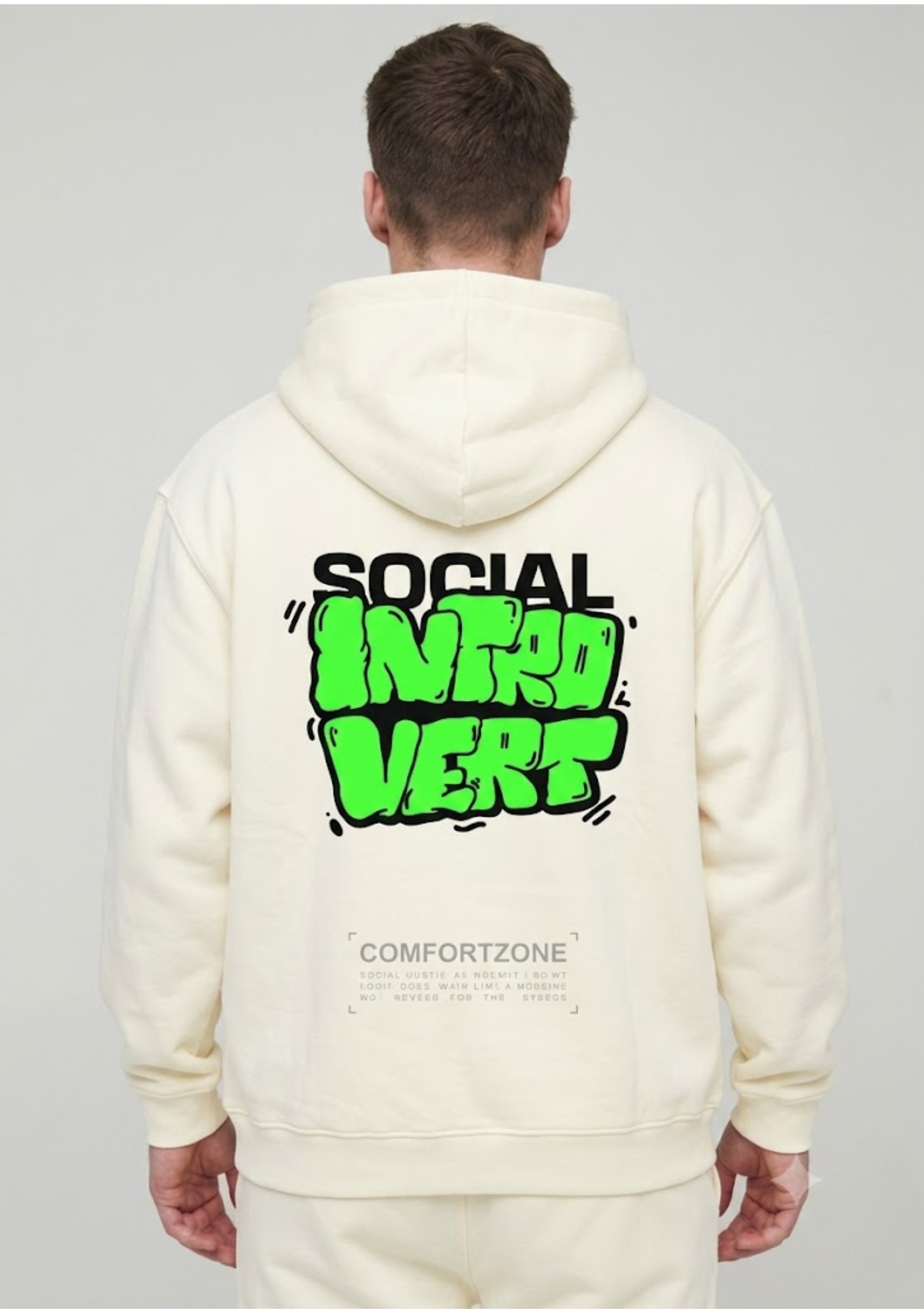 Social Introvert Graphic Printed Hoodie for Men | 350 GSM | Premium Comfort | Casual Streetwear