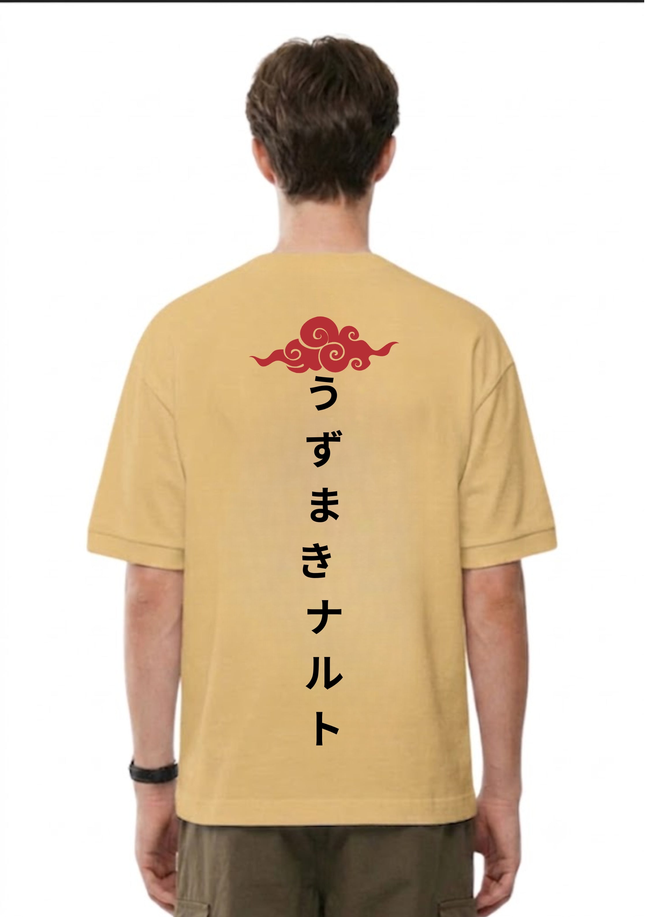 Japanese Anime Typography Back Print Oversized T-Shirt | 100% Cotton | 220 GSM