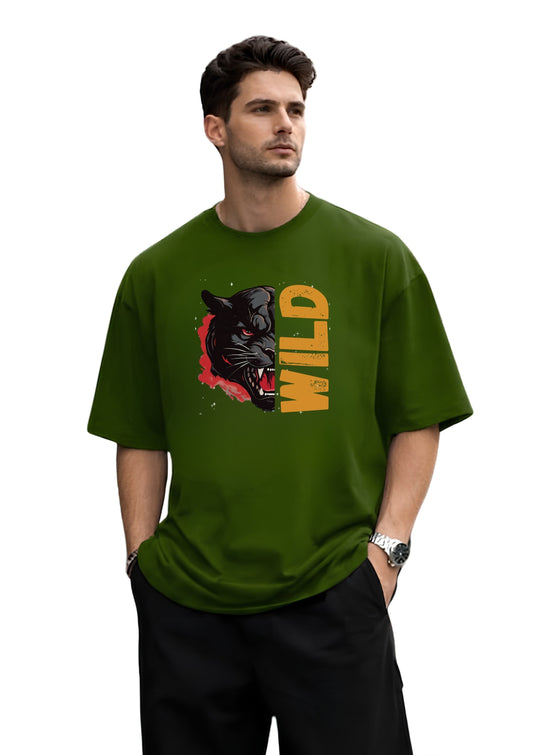 Roaring Black Panther Oversized T-Shirt | Mars Mash