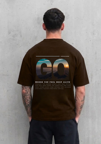GO Where You Feel Most Alive Oversized T-shirt  | Mars Mash