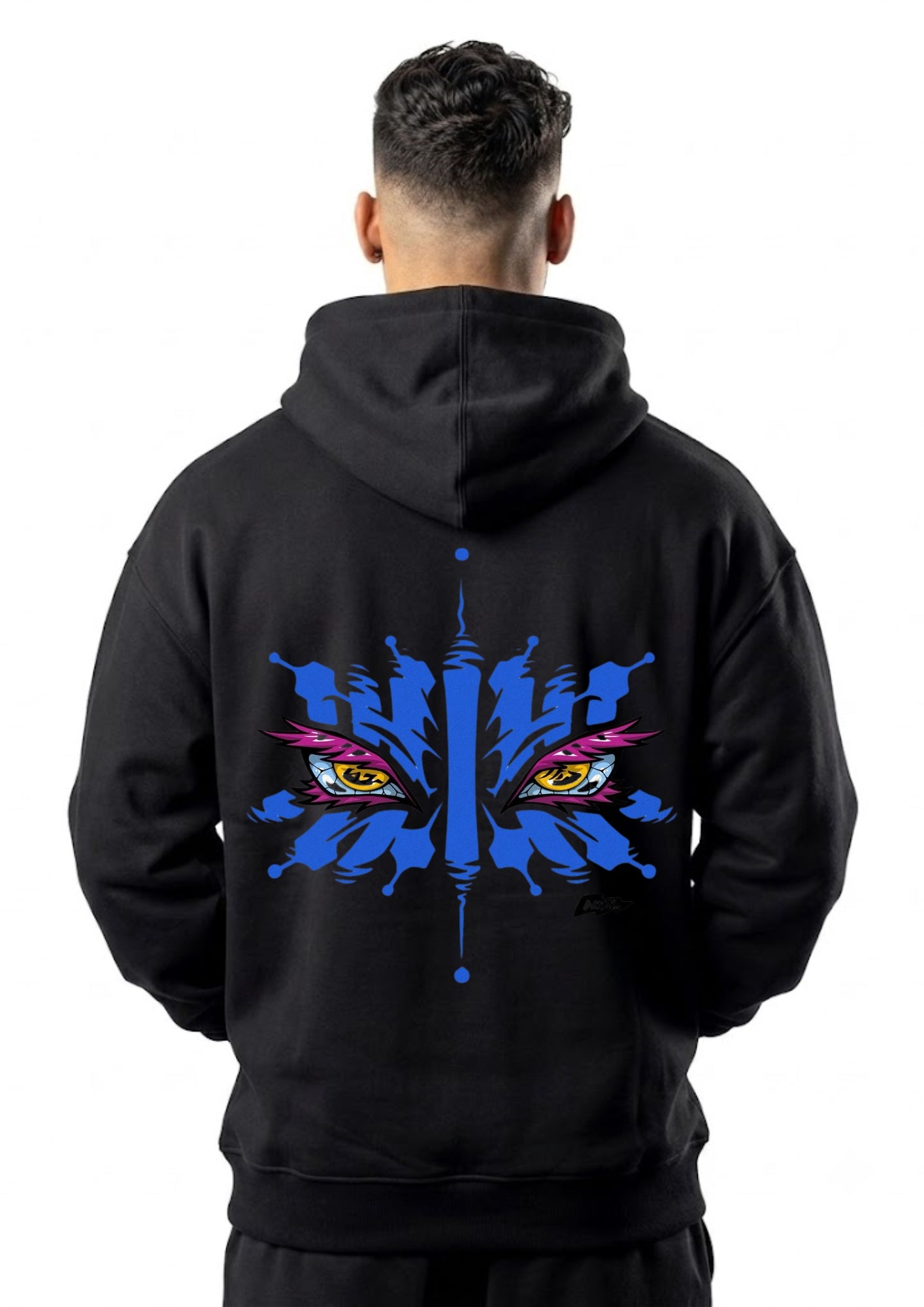 Mystic Anime Eyes Graphic Printed Hoodie for Men | 350 GSM | Premium Comfort | Casual Streetwear