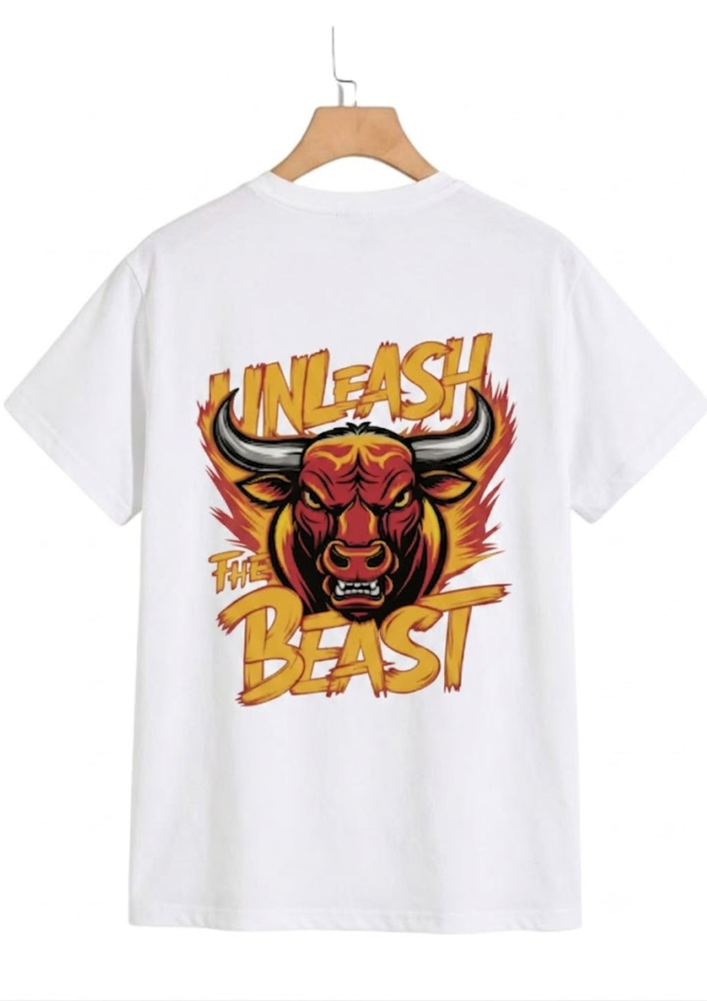 Fierce Bull Graphic Back Print Oversized T-Shirt | 100% Cotton | 220 GSM