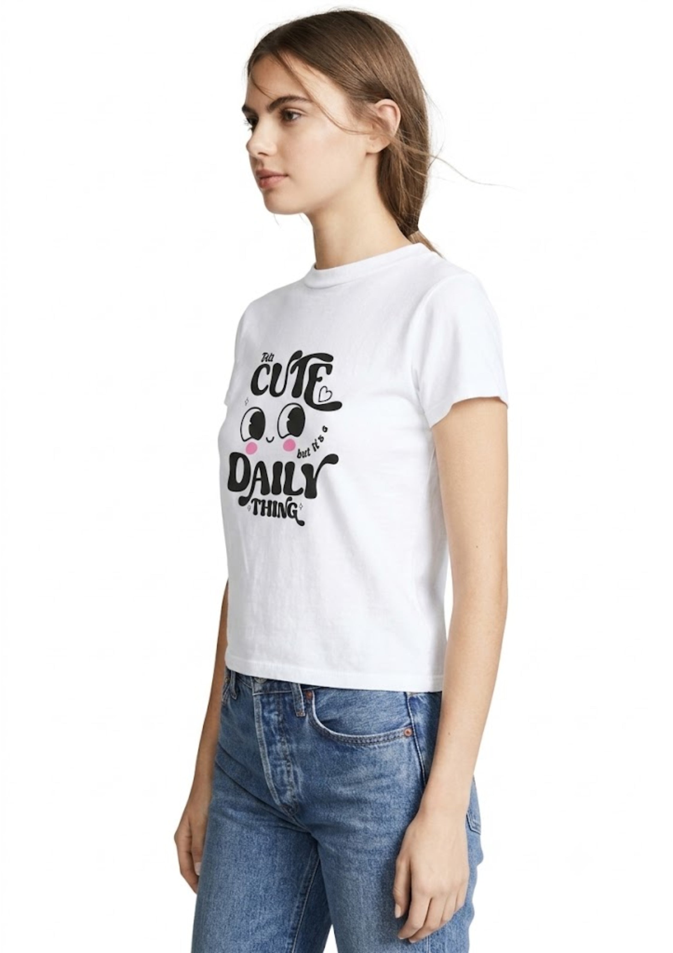 Cute Daily Thing Graphic T-Shirt for Women | 100% Cotton | Premium Comfort