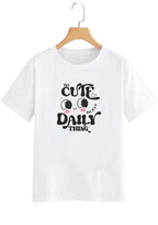 Cute Daily Thing Graphic T-Shirt for Women | 100% Cotton | Premium Comfort