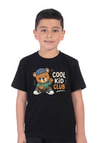 Cool Kid Club Teddy Bear Graphic T-Shirt for Kids | 100% Cotton | Premium Comfort