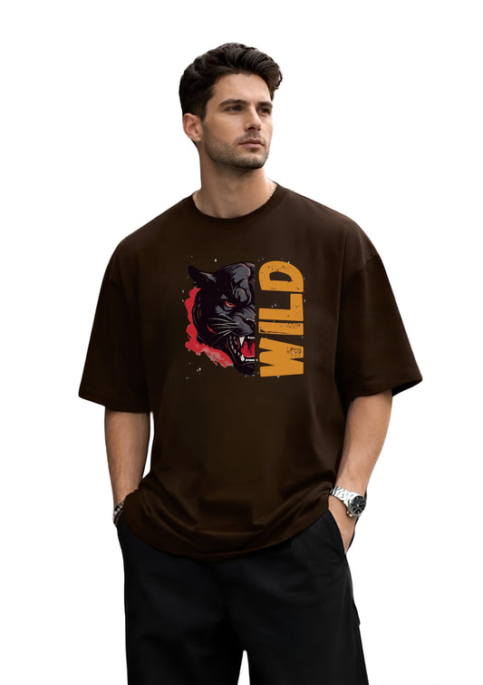 Roaring Black Panther Oversized T-Shirt | Mars Mash