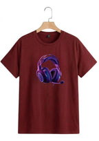 Gaming Headset Regular Fit T-Shirt for Men & Women | 100% Cotton | 180 GSM
