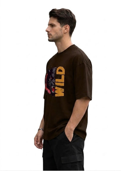 Roaring Black Panther Oversized T-Shirt | Mars Mash
