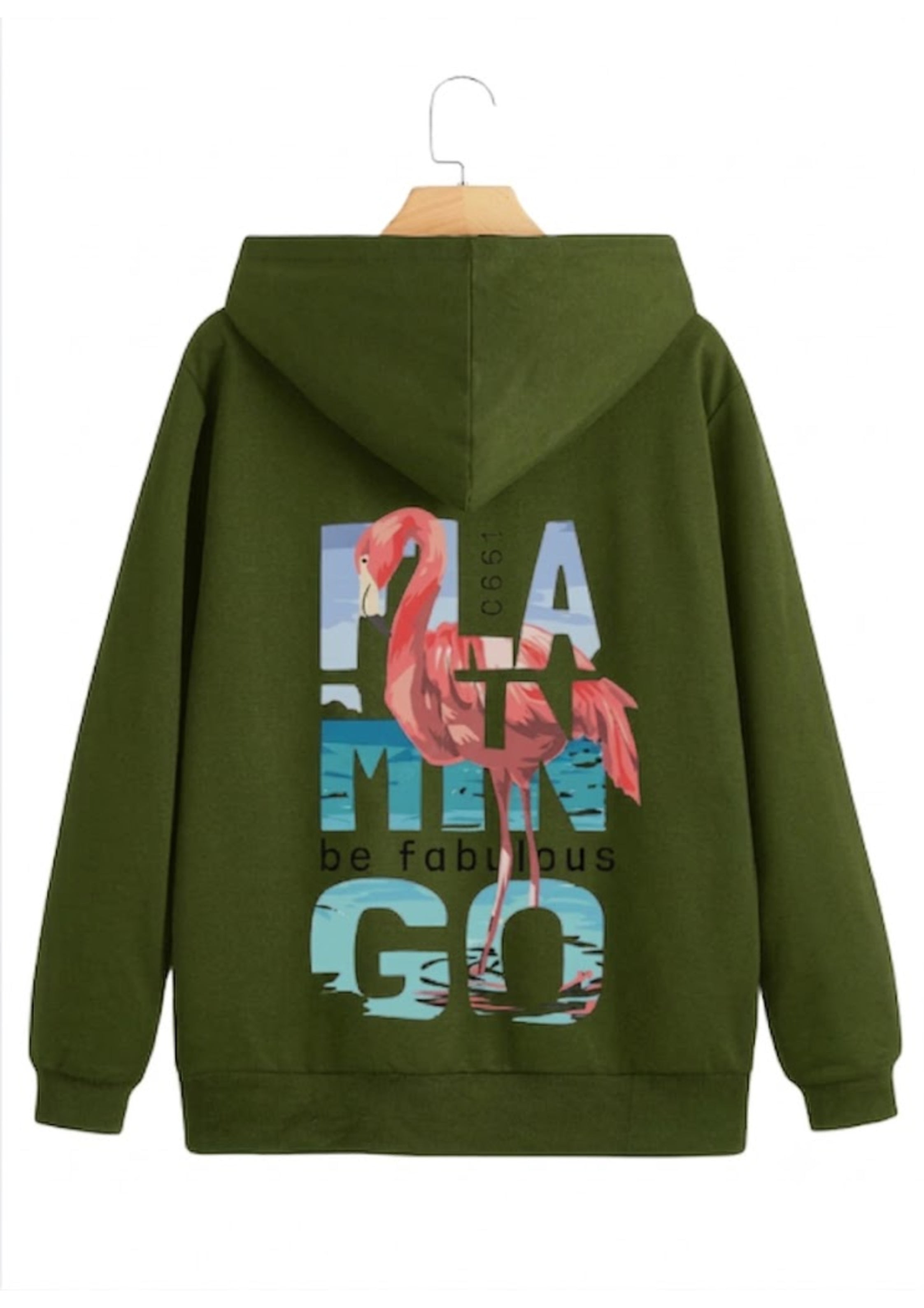 Flamingo Nature Graphic Printed Hoodie for Men | 350 GSM | Premium Comfort | Casual Streetwear