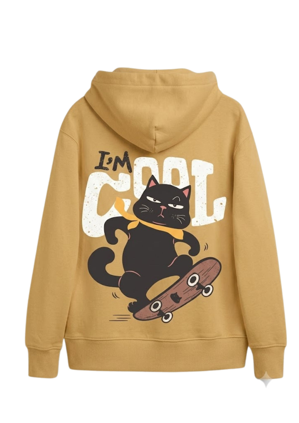 I'm Cool Cat Graphic Printed Hoodie for Men | 350 GSM | Premium Comfort | Casual Streetwear