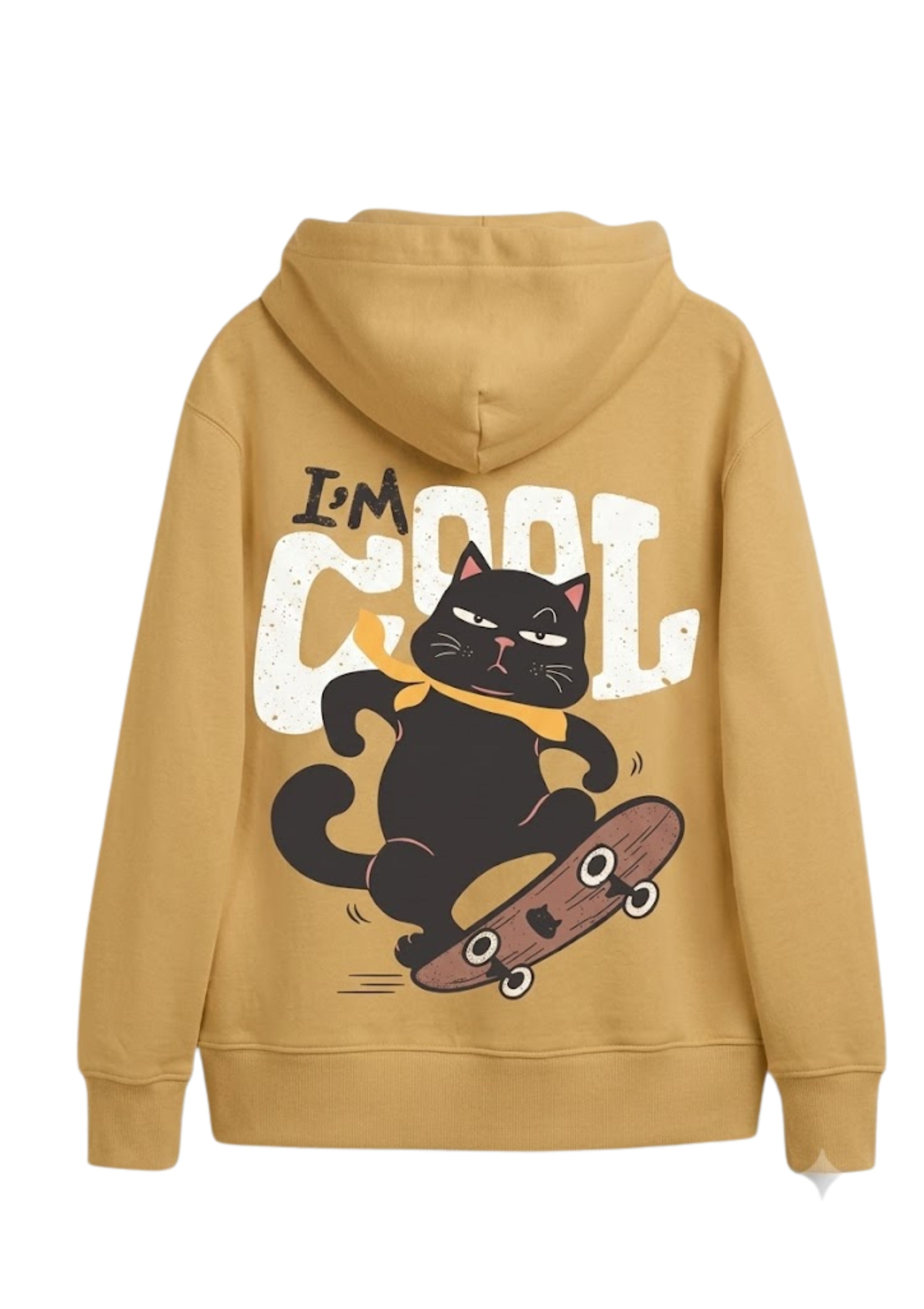 I'm Cool Cat Graphic Printed Hoodie for Men | 350 GSM | Premium Comfort | Casual Streetwear