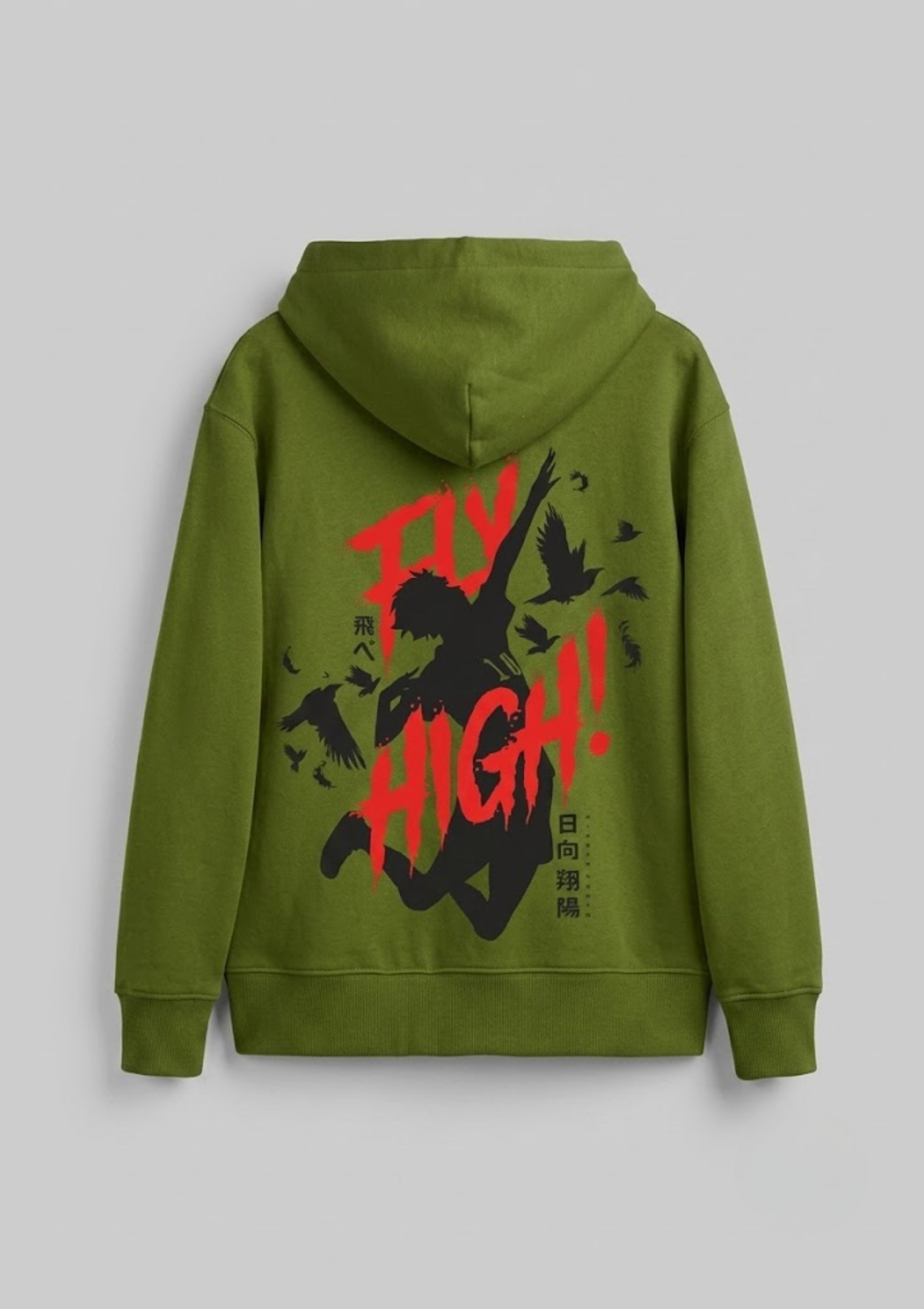 Fly High Anime Graphic Printed Hoodie for Men | 350 GSM | Premium Comfort | Casual Streetwear