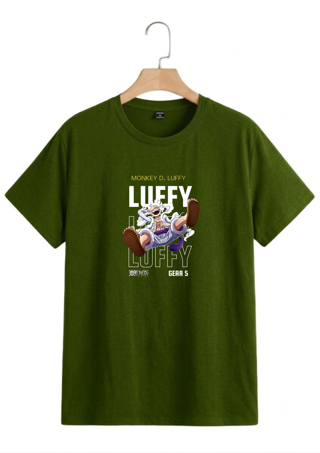 Monkey D. Luffy Anime Printed Regular Fit T-Shirt | 100% Cotton | 180 GSM