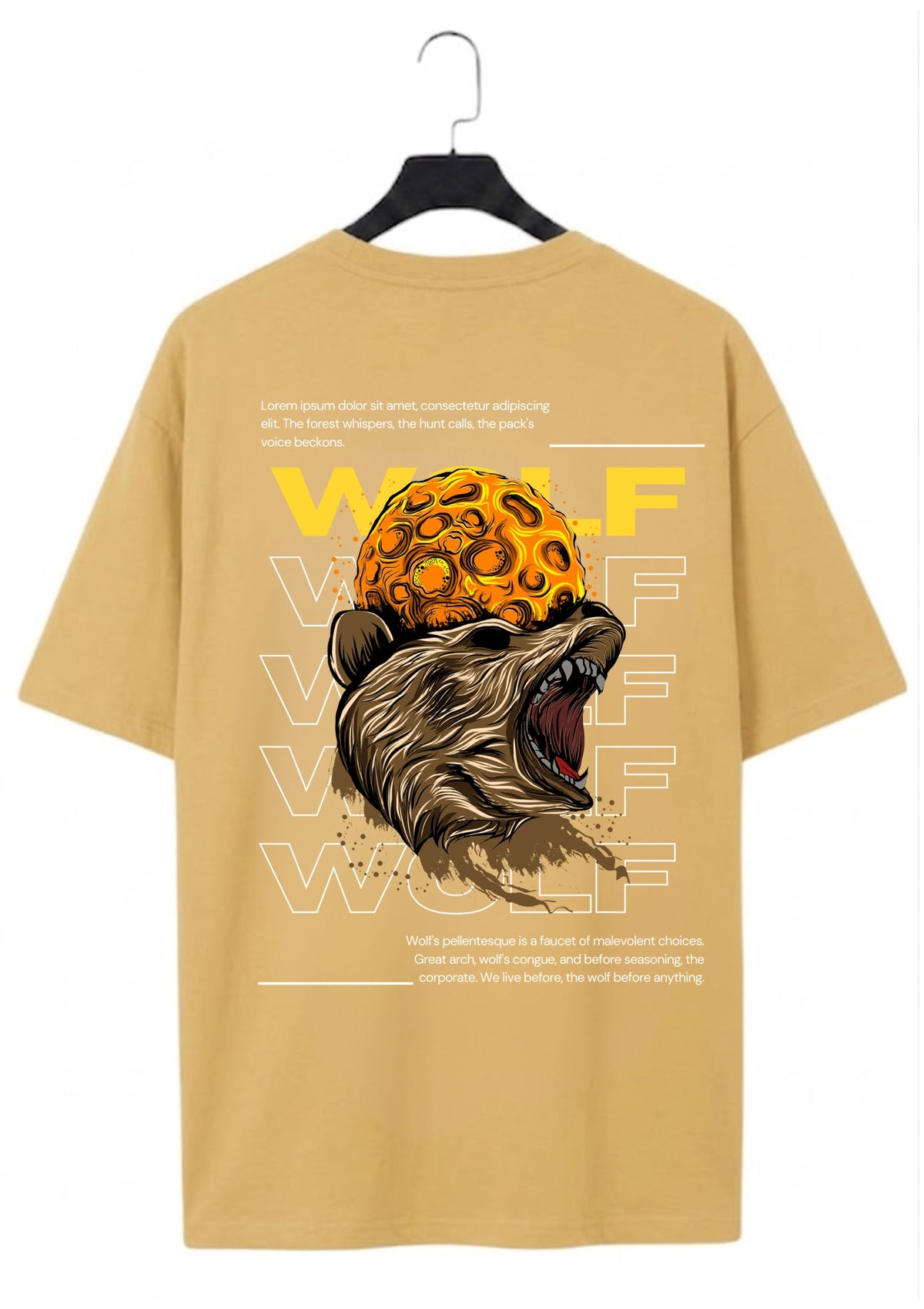 Wolf Moon Graphic Back Print | Mars Mash