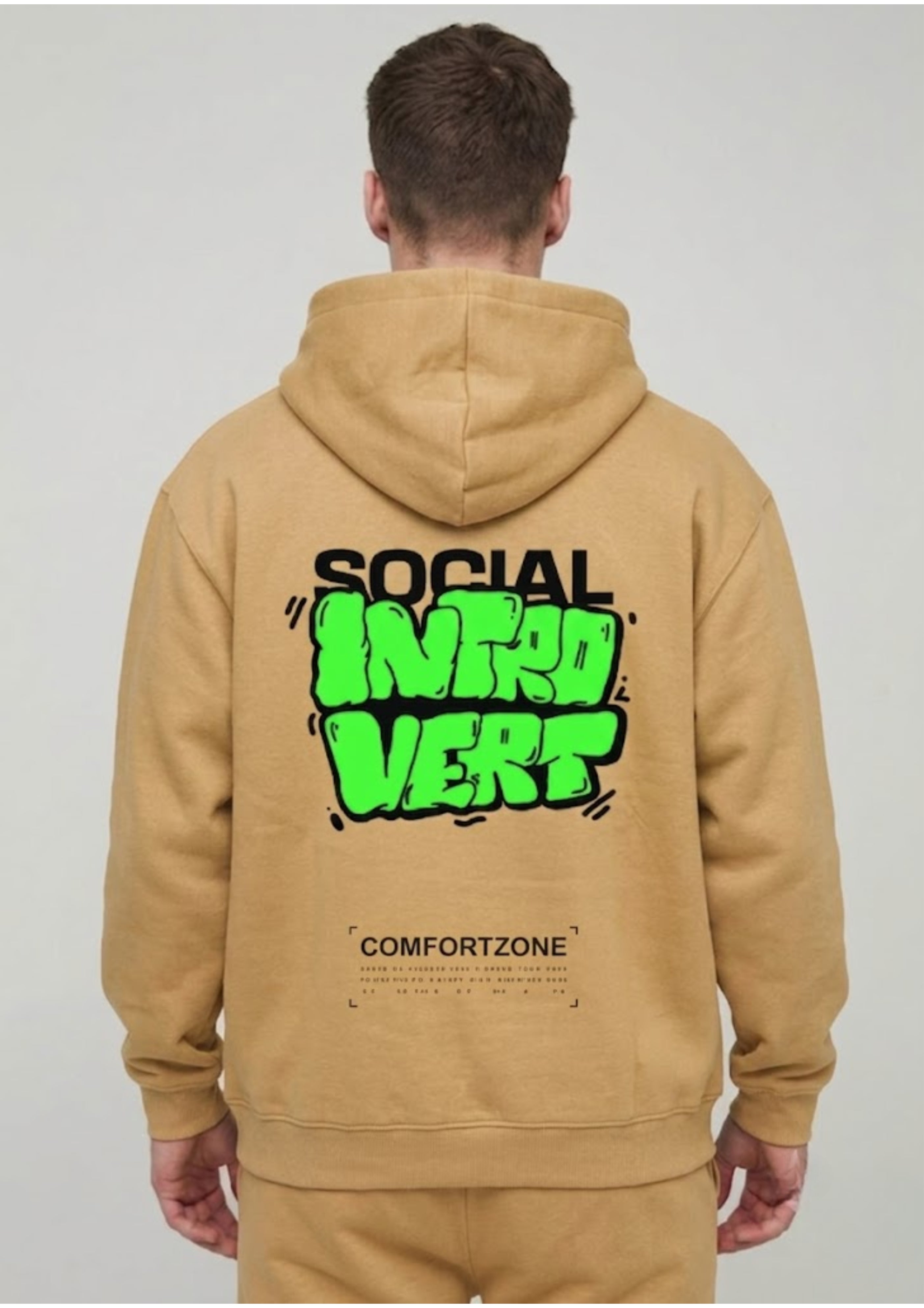 Social Introvert Graphic Printed Hoodie for Men | 350 GSM | Premium Comfort | Casual Streetwear
