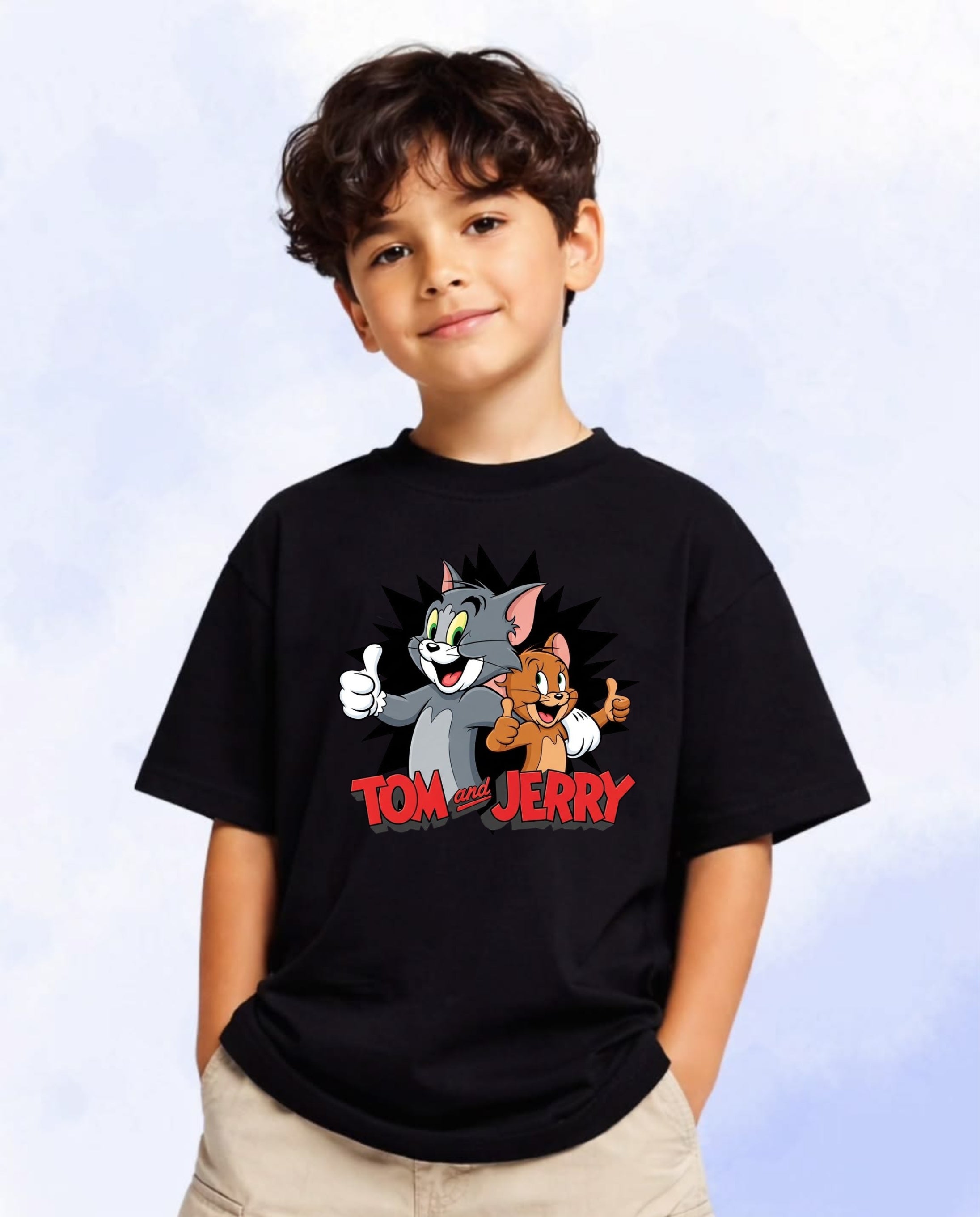 Tom & Jerry Cartoon Graphic T-Shirt for Kids | 100% Cotton | Premium Comfort