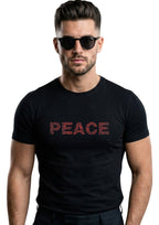 Peace Typography Regular Fit T-Shirt | 100% Cotton | 180 GSM