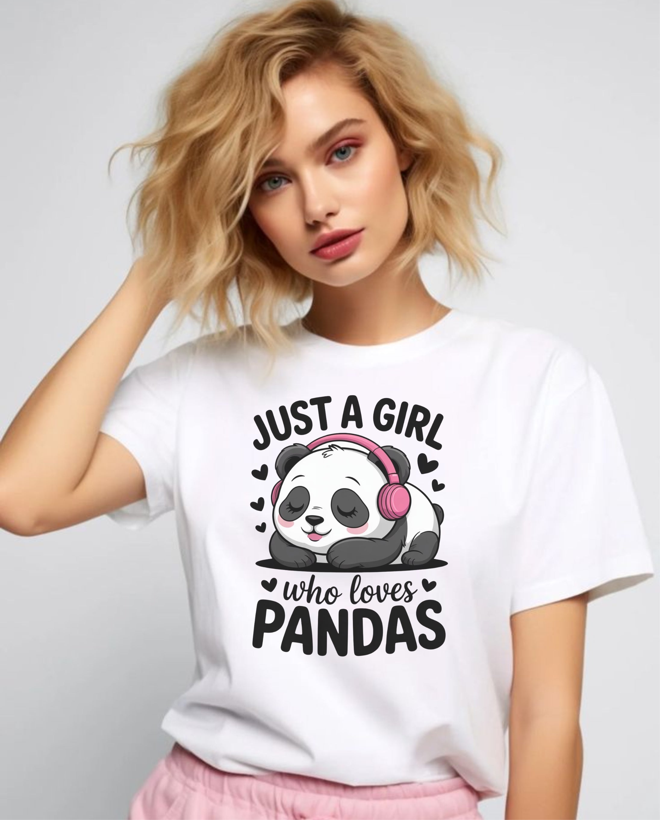 Cute Panda Graphic Printed T-Shirt for Women | 100% Cotton | Casual Everyday Wear
