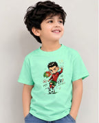 Football Star CR7 Cartoon Graphic T-Shirt for Kids | 100% Cotton | Premium Comfort