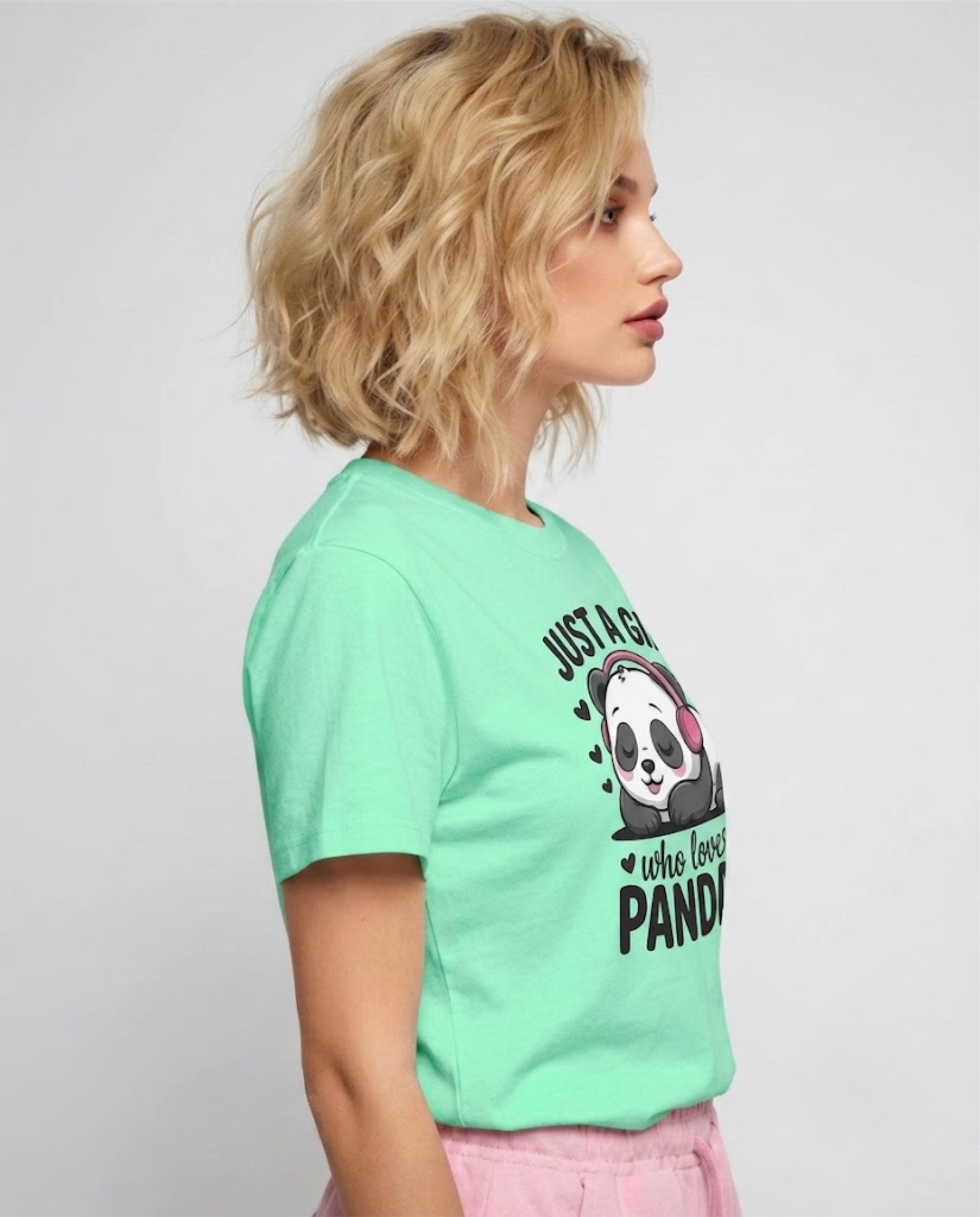 Cute Panda Graphic Printed T-Shirt for Women | 100% Cotton | Casual Everyday Wear