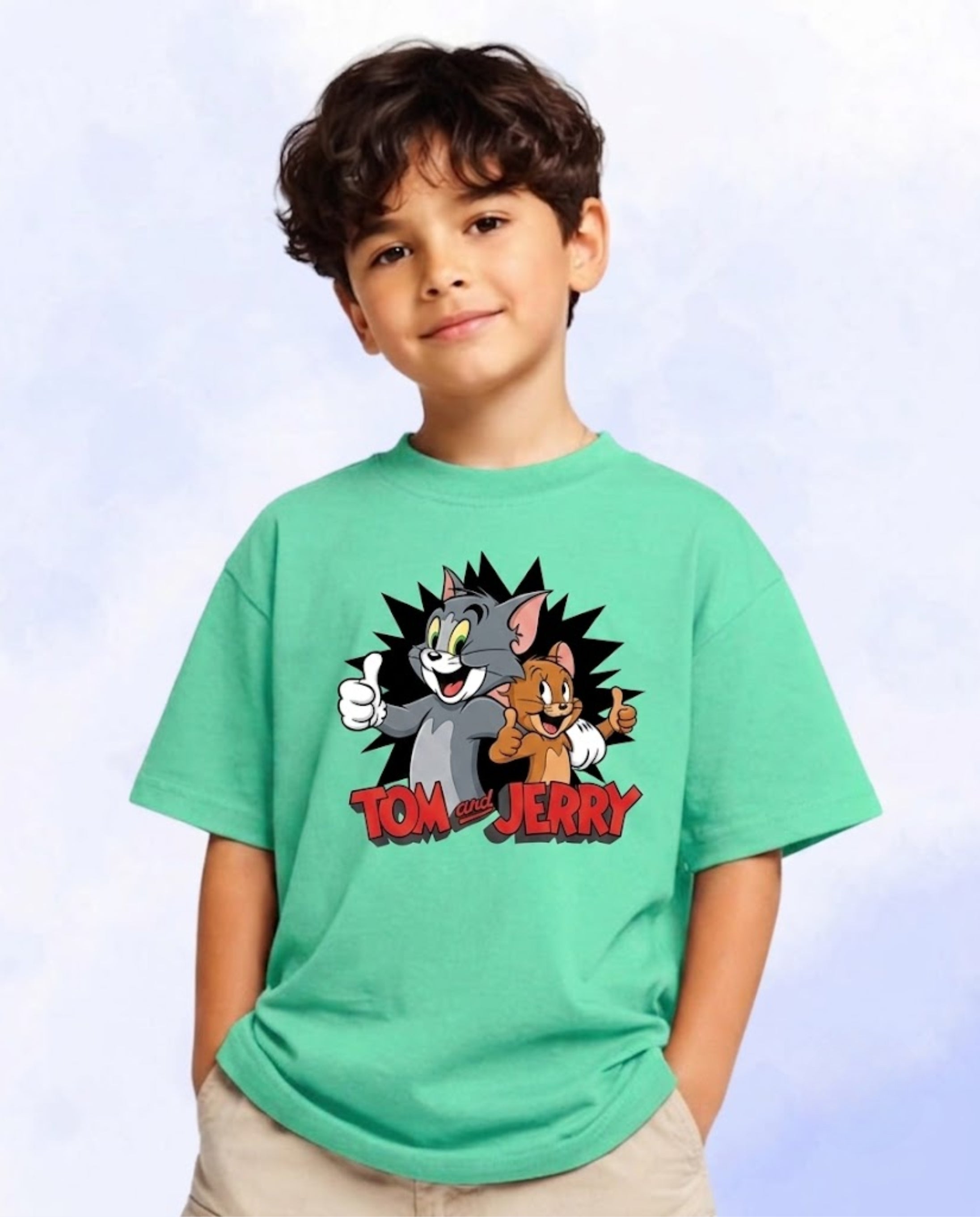 Tom & Jerry Cartoon Graphic T-Shirt for Kids | 100% Cotton | Premium Comfort